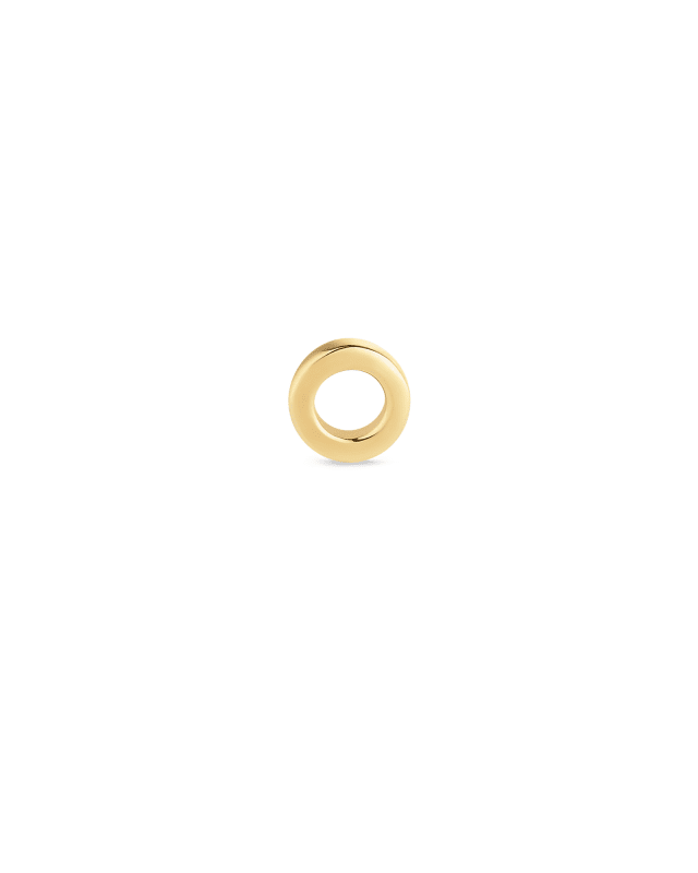 Letter O Single Stud Earring in 18k Gold Vermeil image number 0.0